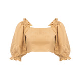 Brown Linen Top