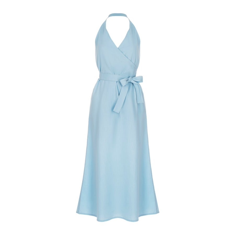 Rowie Blue Wrap Dress