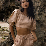 Brown Linen Top