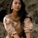 Brown Linen Top